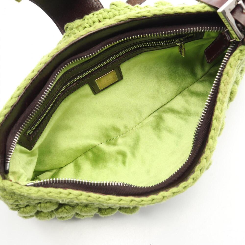 Fendi Mamma Bucket Shoulder Bag/Handbag, Canvas and Leather, Women's, Green/B... - Picture 3 of 12